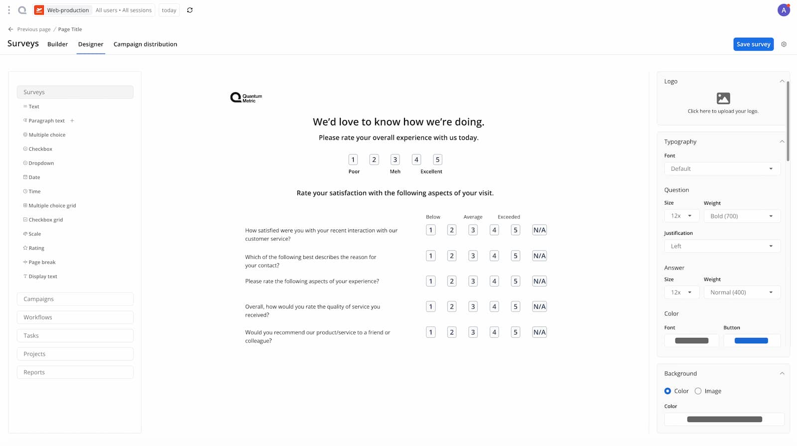 Survey tool